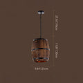 Rustic Barrel Pendant Light | Dining Room Ambience | Wooden Wine Barrel Design | Lologe