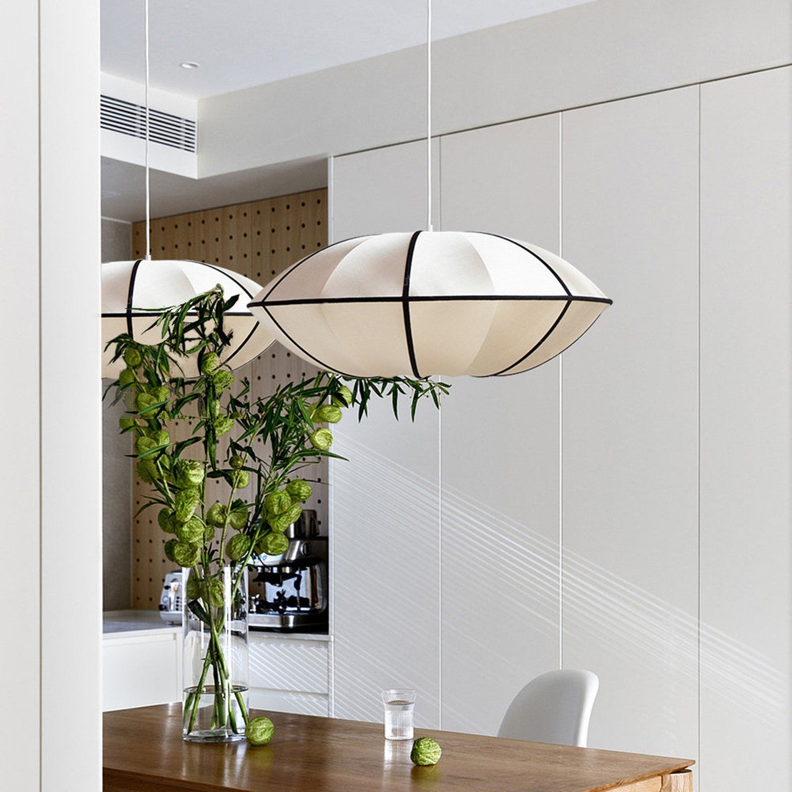 Silk Pendant Light | Dining Room Bedroom Soft Fabric Shade Modern Design | Lologe