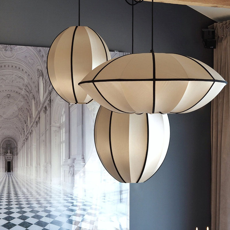 Silk Pendant Light | Dining Room Bedroom Soft Fabric Shade Modern Design | Lologe