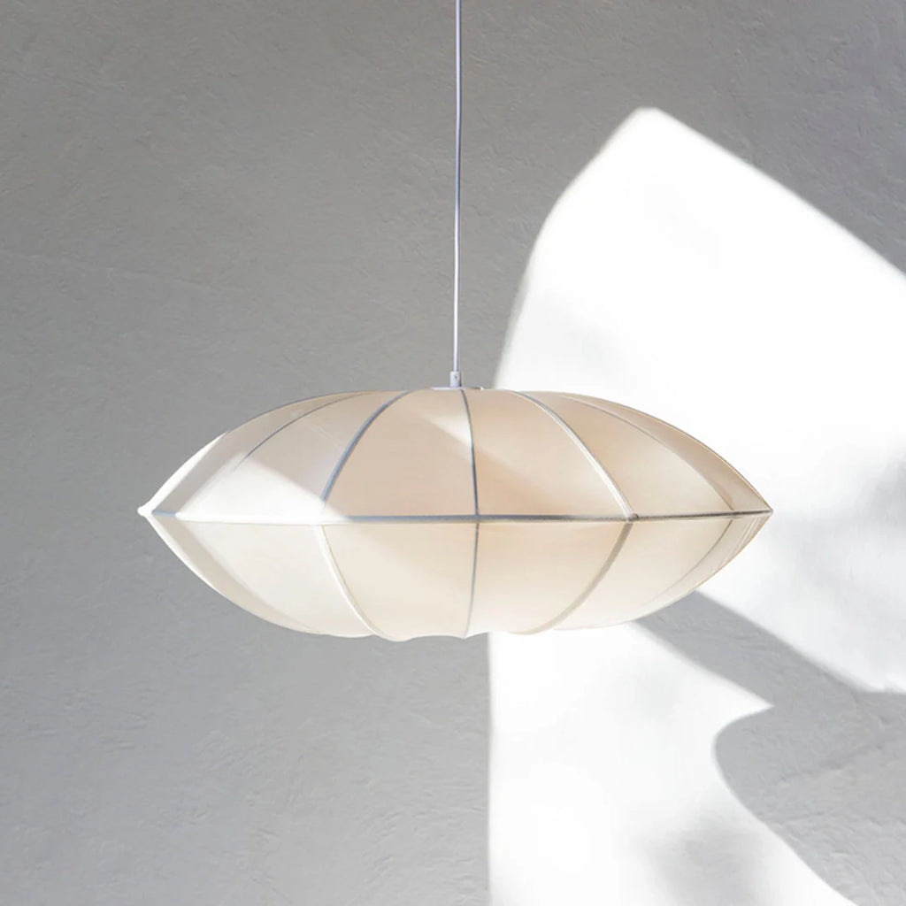 Silk Pendant Light | Dining Room Bedroom Soft Fabric Shade Modern Design | Lologe