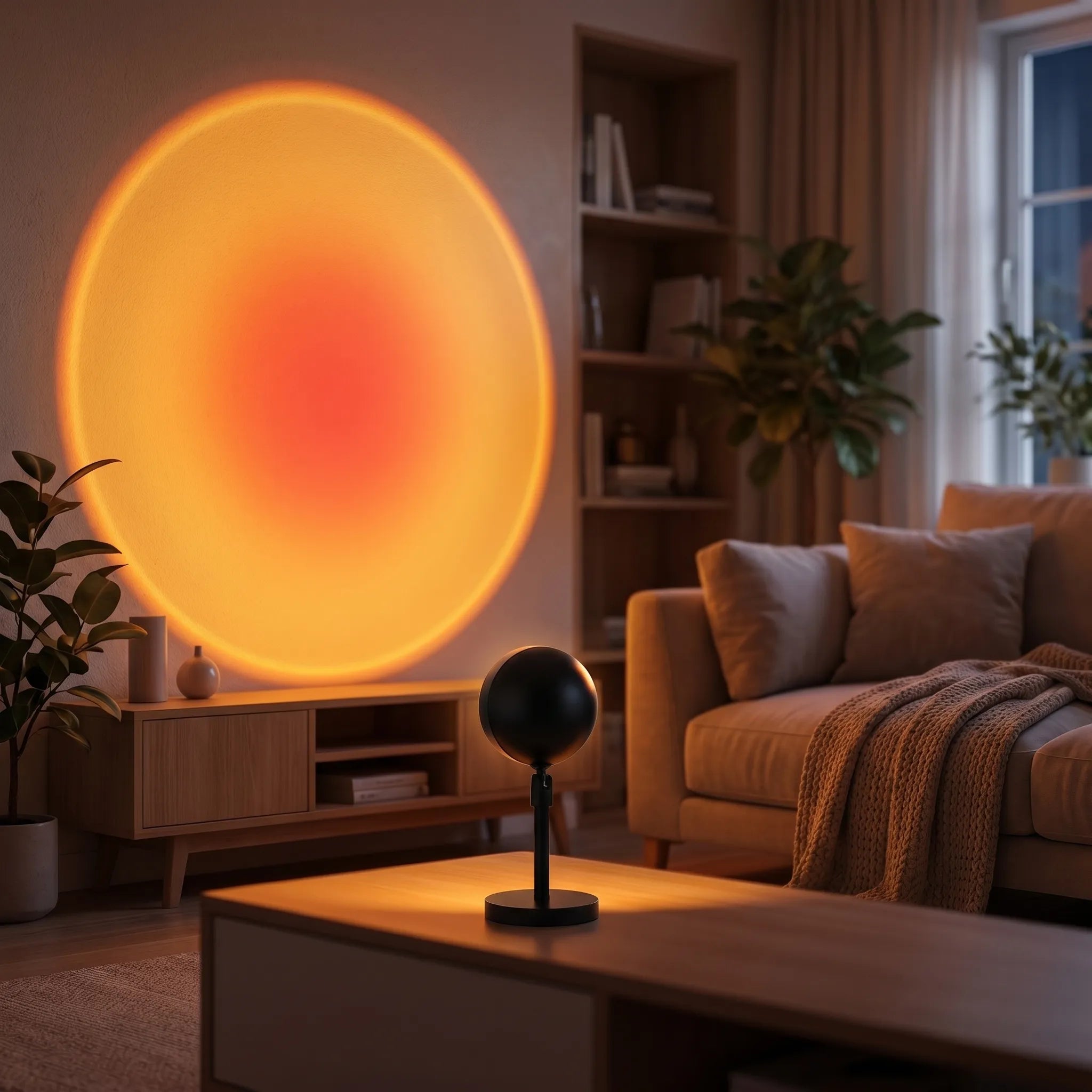 Solantix - USB-Powered Sunset Projection Lamp- Mood Lighting