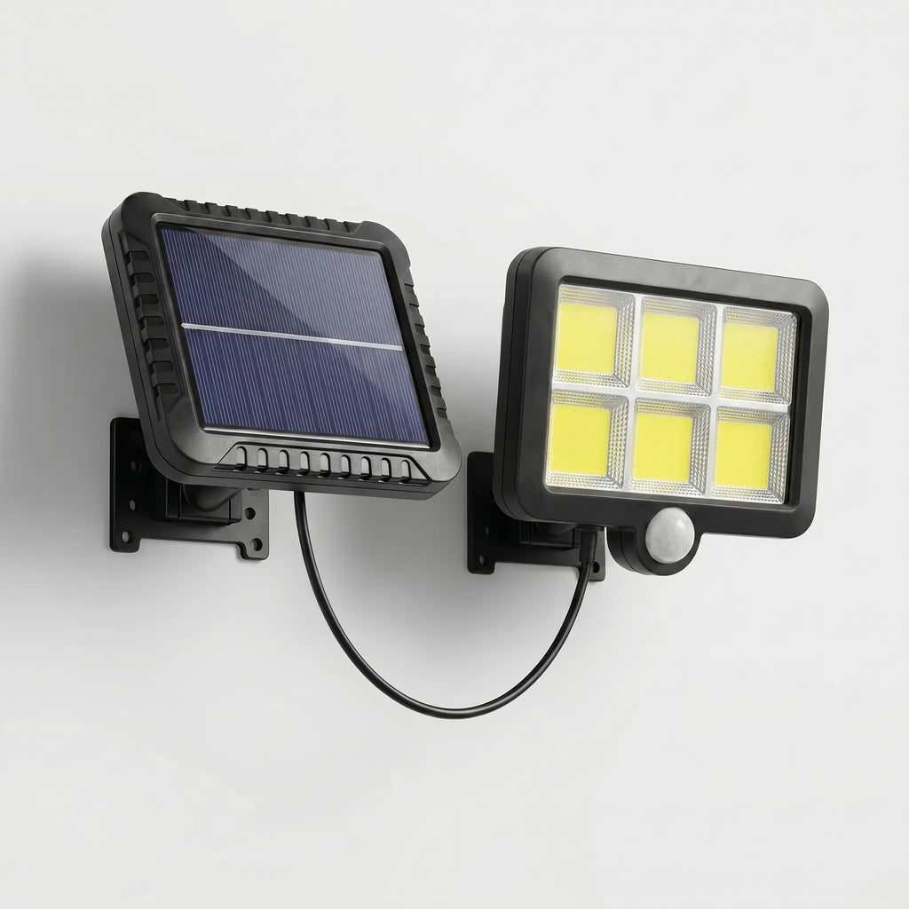 Solarvex - Solar-Powered COB LED Wall Light With Motion Sensor- Motion-Activated Lighting