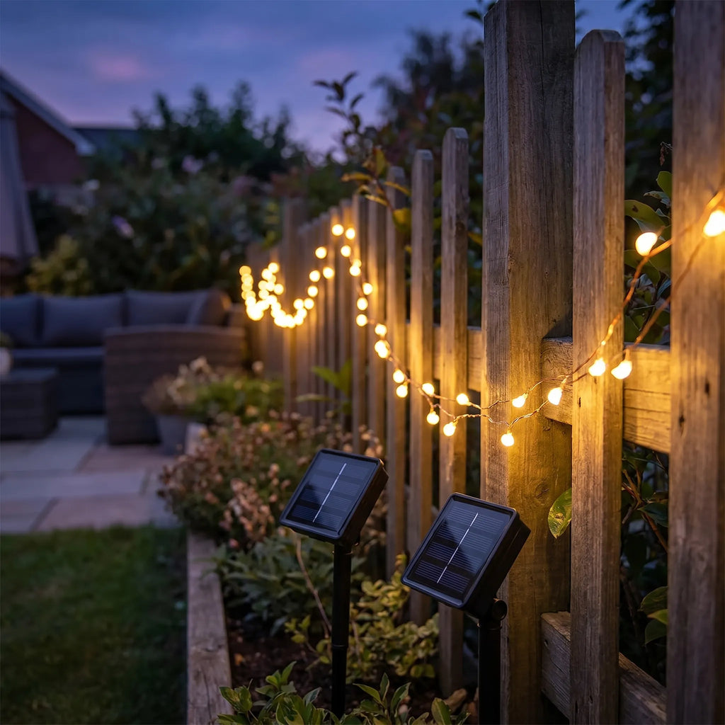 Solarvine - Solar-Powered Outdoor Fairy String Lights- Outdoor Garden Decorating