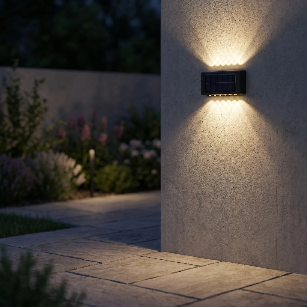 Soluxe - Solar LED Up-Down Wall Light- Accent Wall Lighting