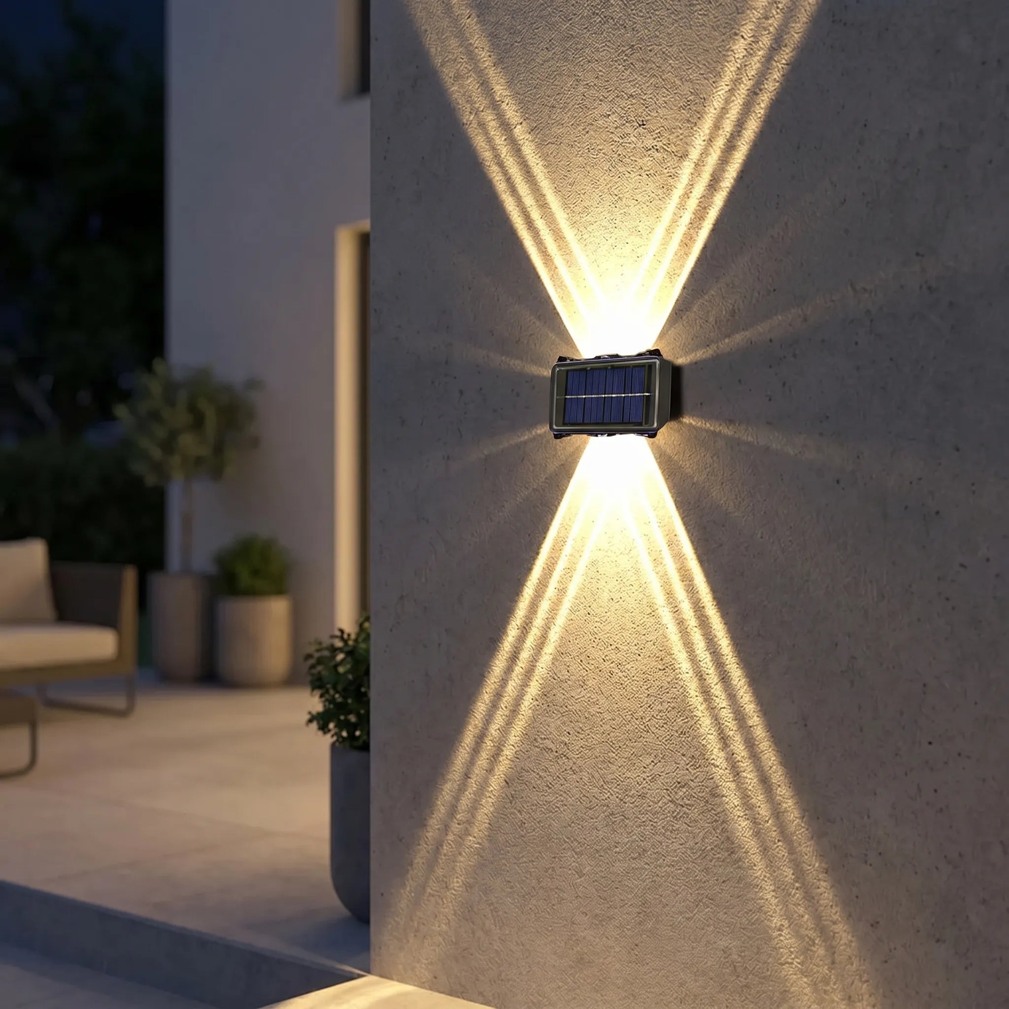 Soluxe - Solar LED Up-Down Wall Light- Accent Wall Lighting