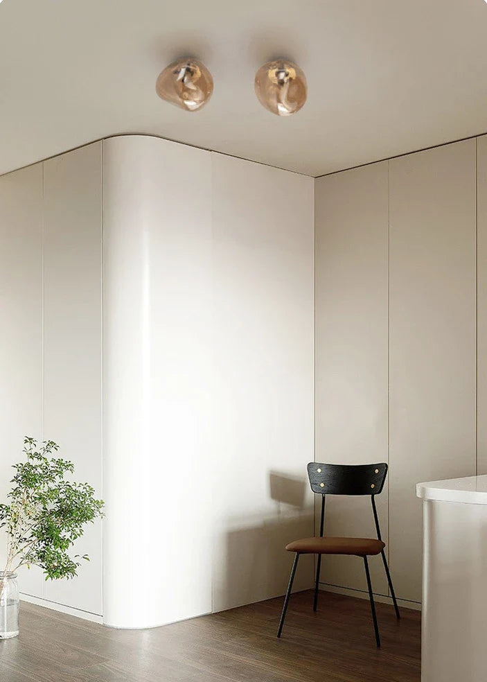 Glass Wall Lamp | Modern Space-Inspired Sconce for Bedroom & Hallway | Lologe
