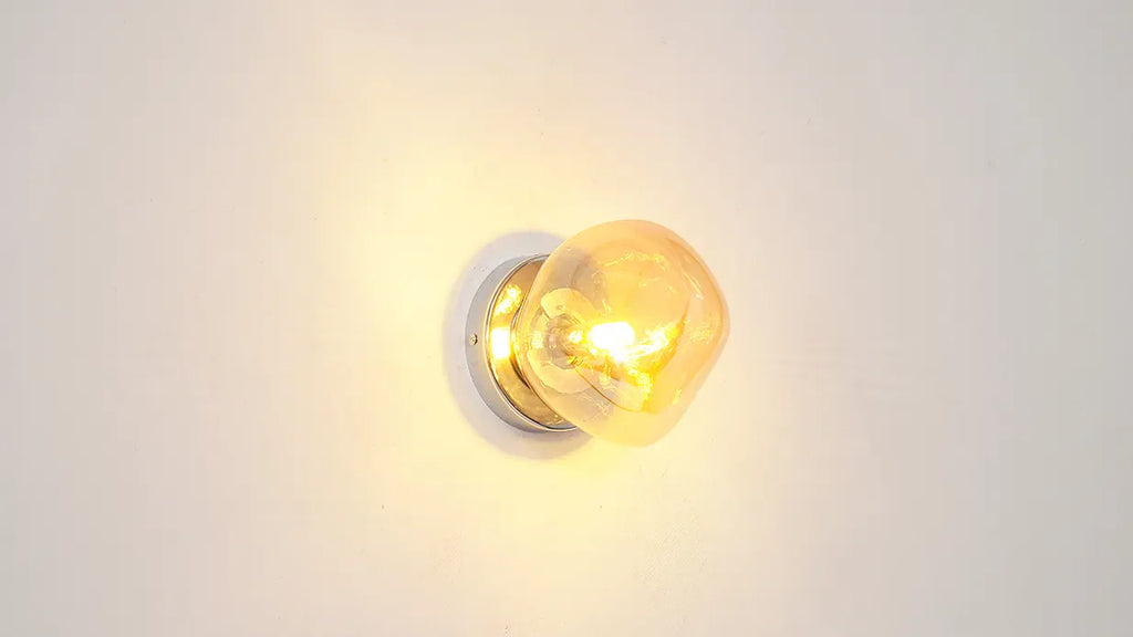 Glass Wall Lamp | Modern Space-Inspired Sconce for Bedroom & Hallway | Lologe