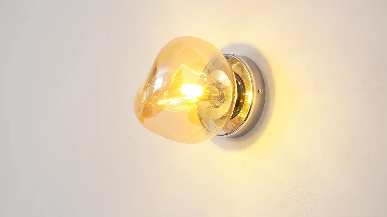 Glass Wall Lamp | Modern Space-Inspired Sconce for Bedroom & Hallway | Lologe