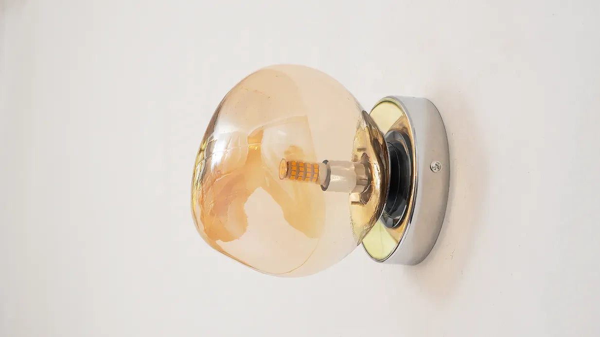 Glass Wall Lamp | Modern Space-Inspired Sconce for Bedroom & Hallway | Lologe