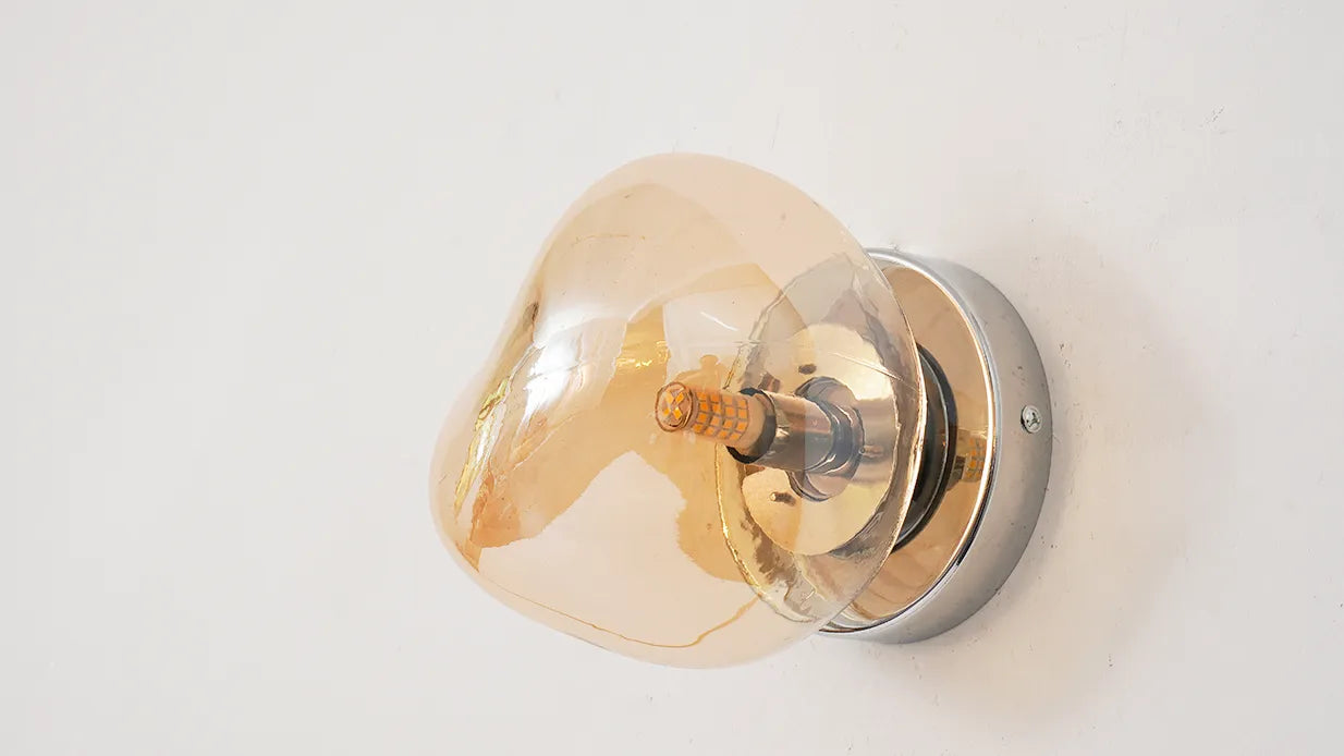 Glass Wall Lamp | Modern Space-Inspired Sconce for Bedroom & Hallway | Lologe