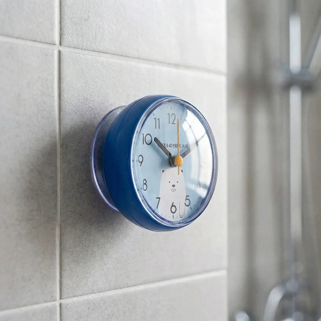 Sticklette - Compact Suction-Mount Quartz Wall Clock- Telling Time Hands-Free