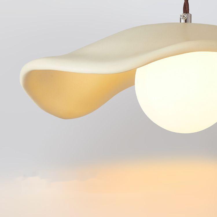Resin Pendant Light | Modern Hat-Shaped Ceiling Lighting for Dining Room | Lologe