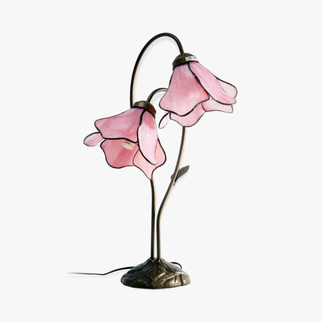 Flower Table Lamp | Bedroom Living Room Metal Glass Floral Design | Lologe