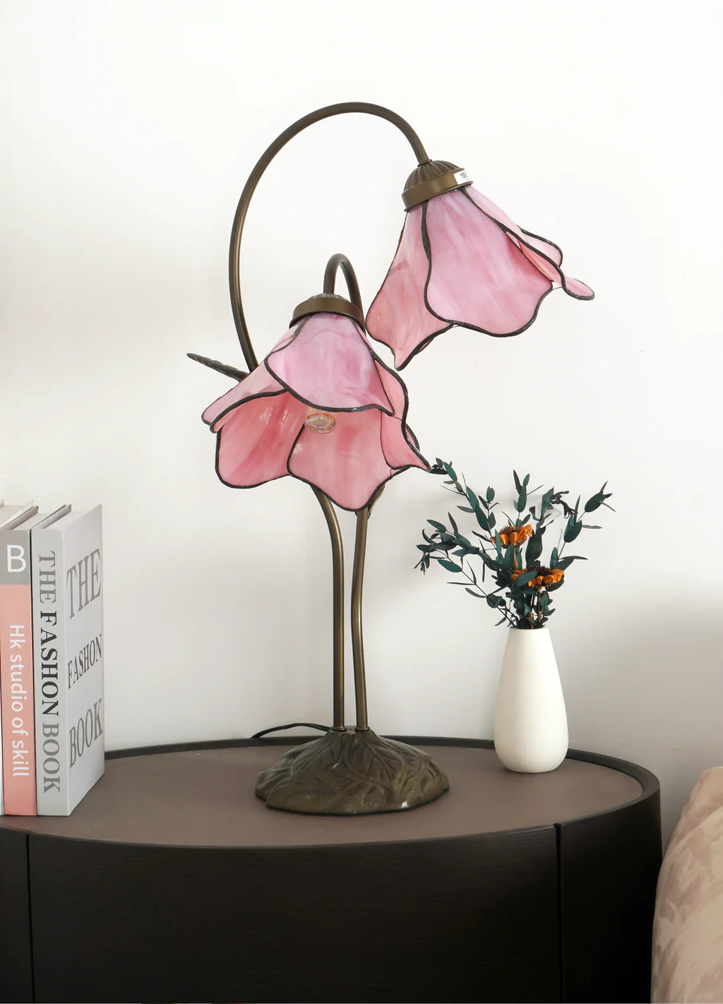 Flower Table Lamp | Bedroom Living Room Metal Glass Floral Design | Lologe