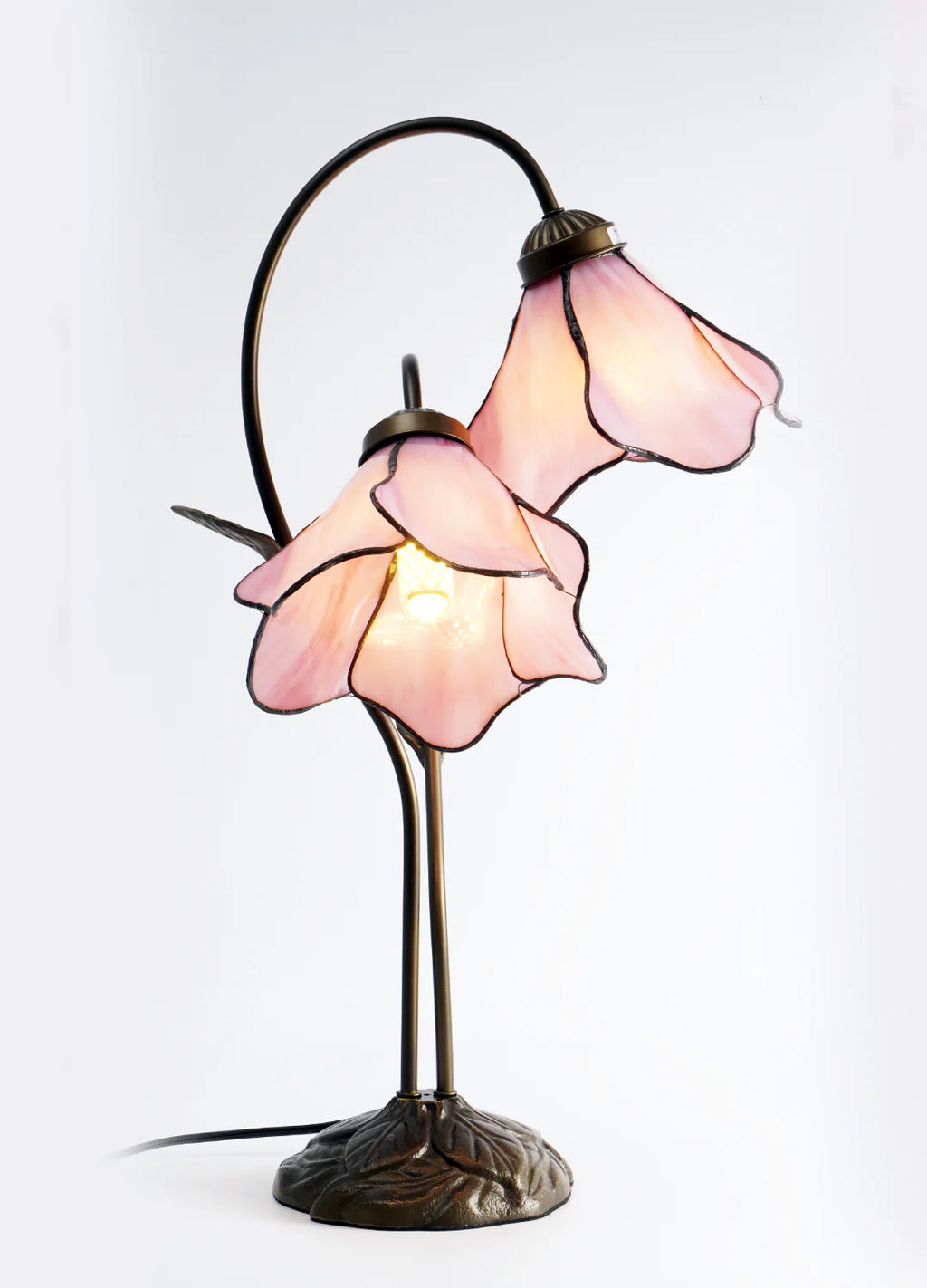 Flower Table Lamp | Bedroom Living Room Metal Glass Floral Design | Lologe