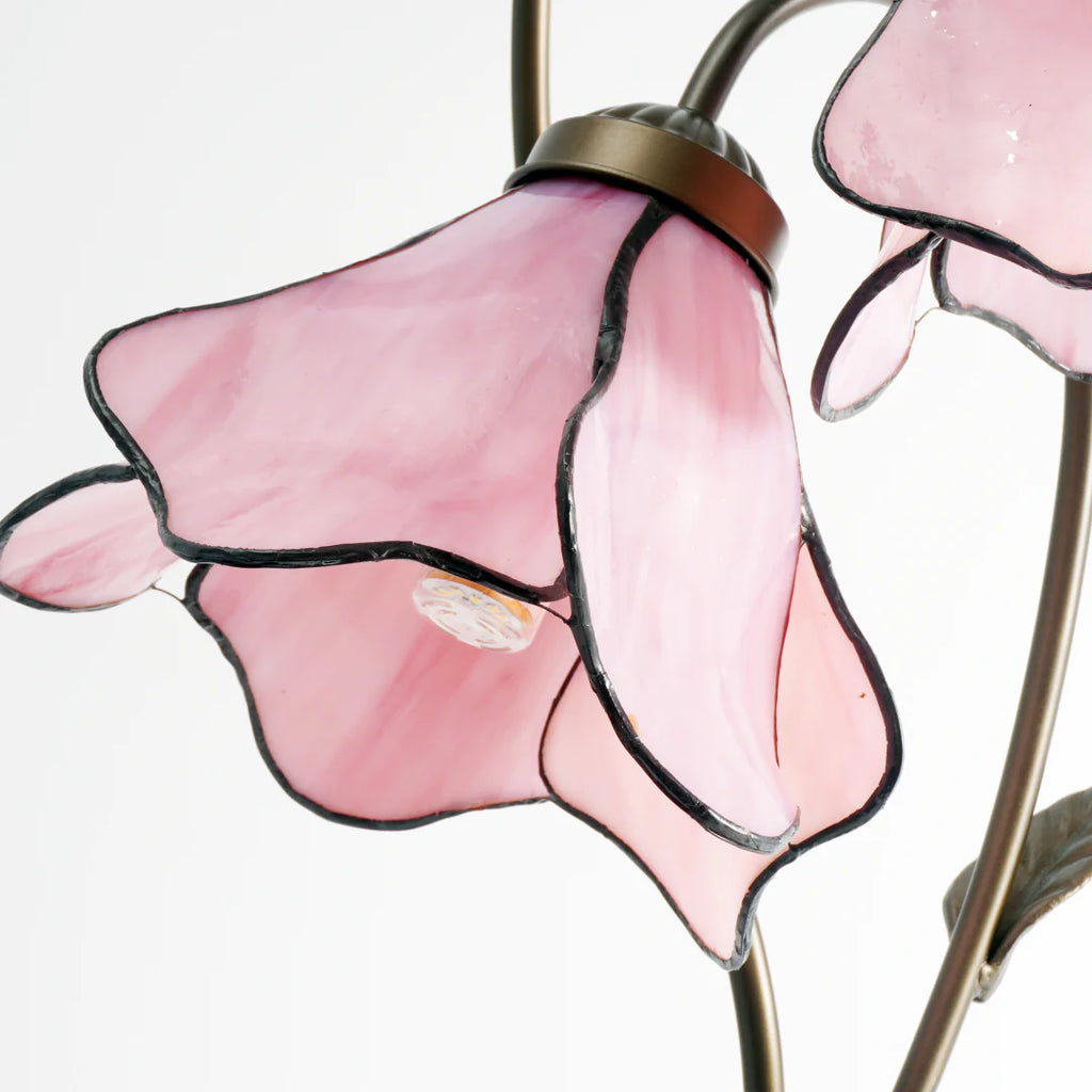 Flower Table Lamp | Bedroom Living Room Metal Glass Floral Design | Lologe
