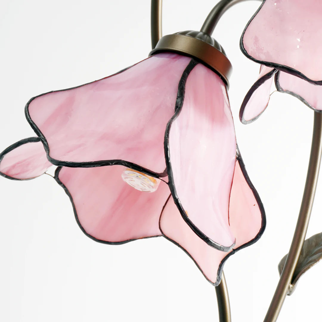 Flower Table Lamp | Bedroom Living Room Metal Glass Floral Design | Lologe