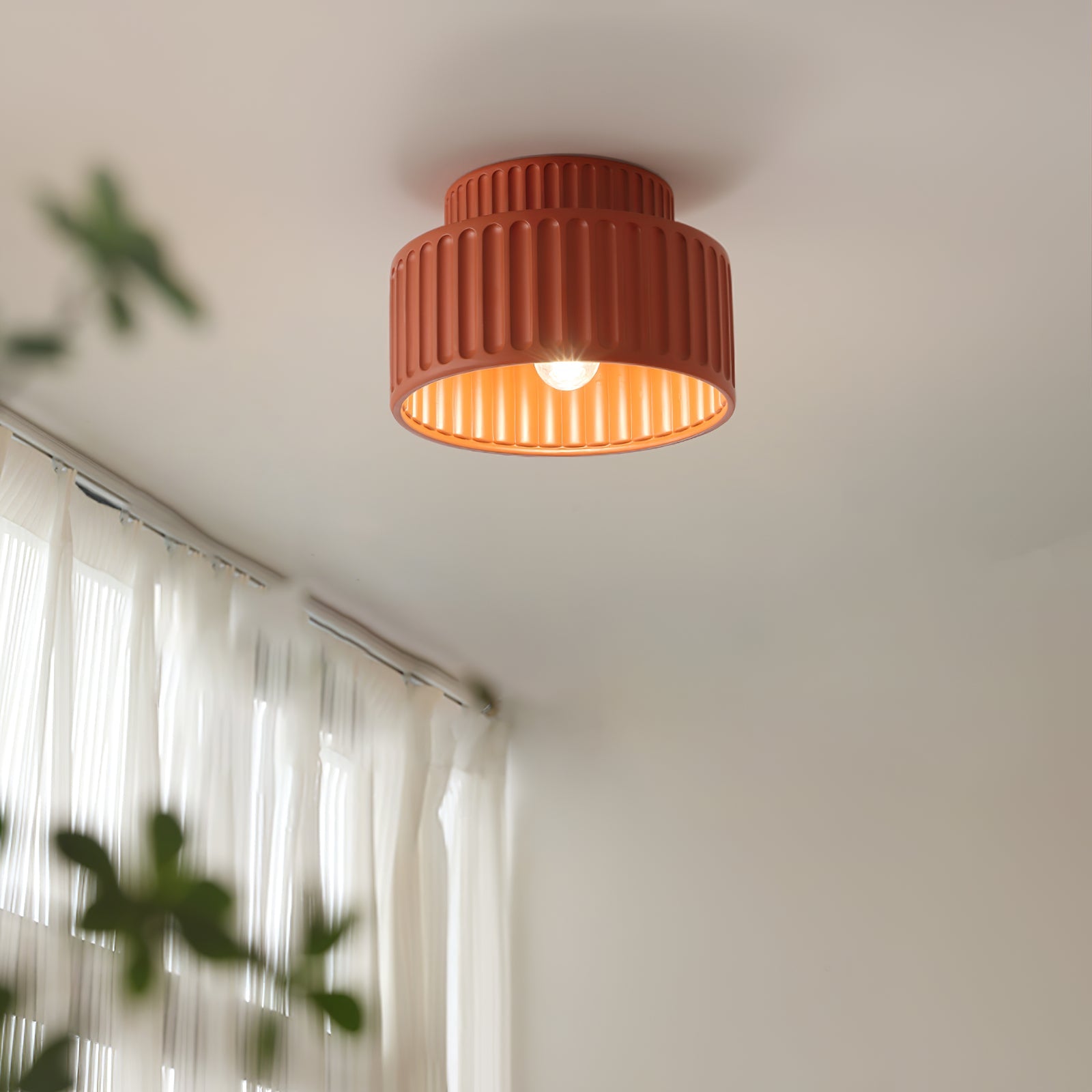 Flush Mount Ceiling Light | Living Room Bedroom Modern Glass Design | Lologe