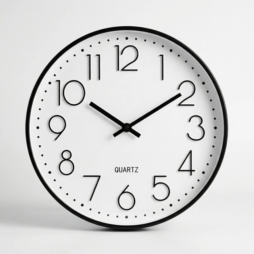 Tymvex - Round Minimalist Quartz Wall Clock- Tracking Time At Home