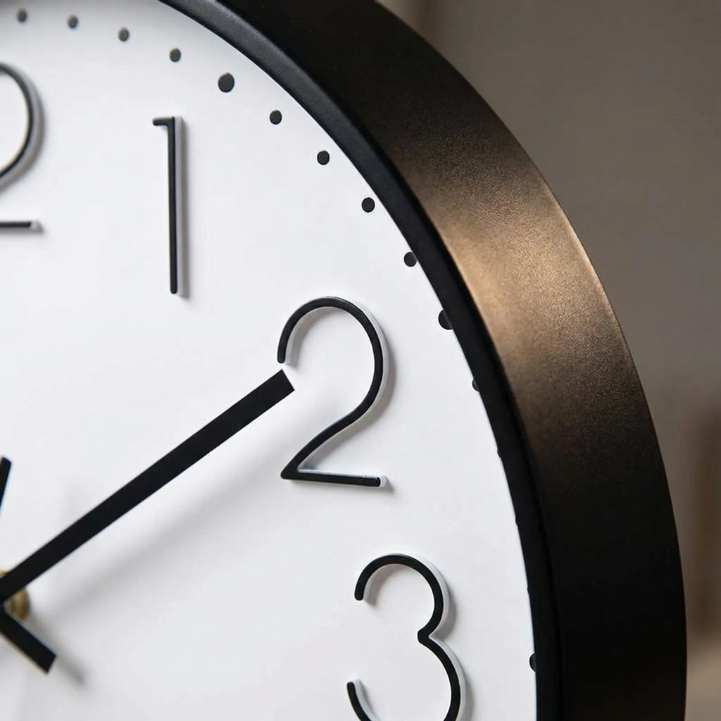 Tymvex - Round Minimalist Quartz Wall Clock- Tracking Time At Home