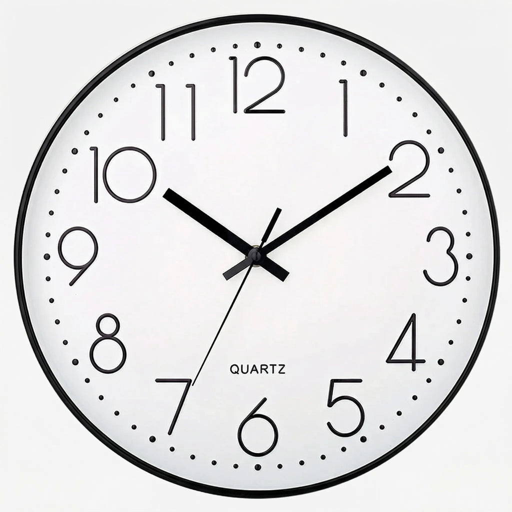 Tymvex - Round Minimalist Quartz Wall Clock- Tracking Time At Home
