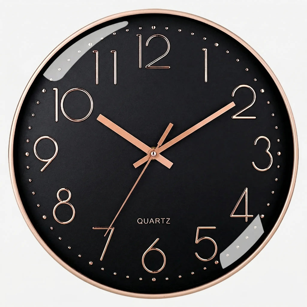 Tymvex - Round Minimalist Quartz Wall Clock- Tracking Time At Home