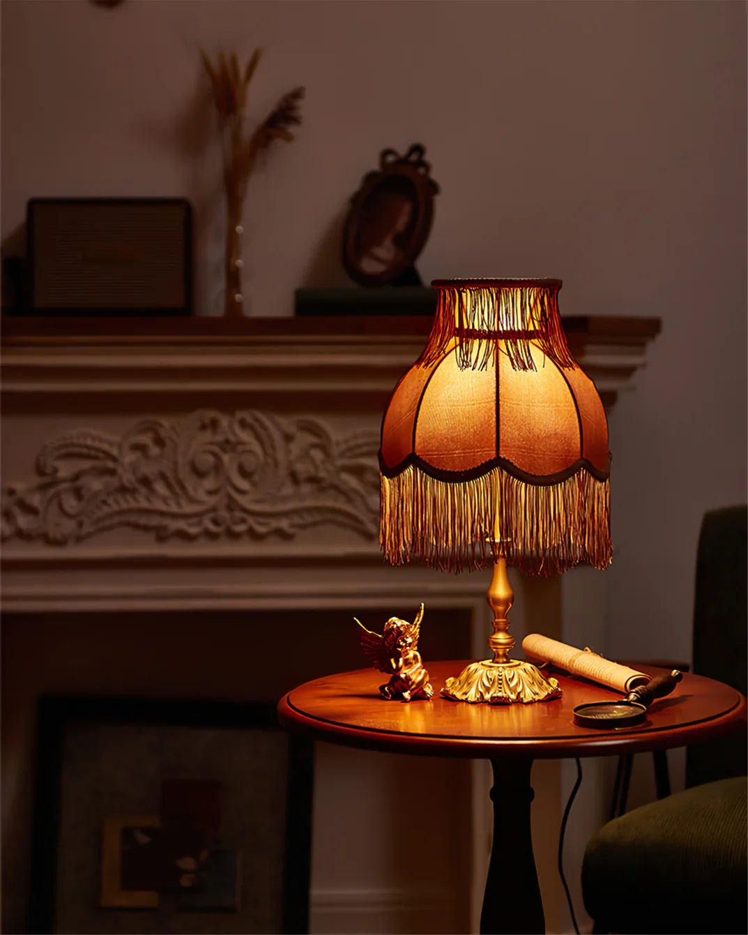 Fringe Table Lamp | Decorative Tassel Shade Bedside Lamp | Bedroom & Living Room | Lologe