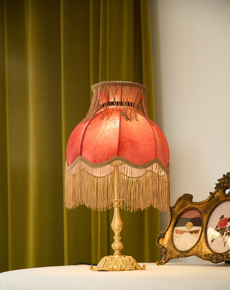 Fringe Table Lamp | Decorative Tassel Shade Bedside Lamp | Bedroom & Living Room | Lologe