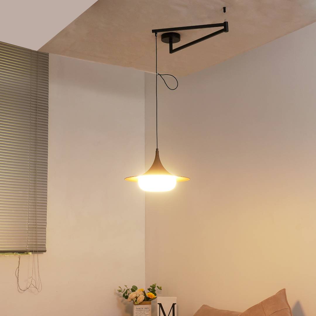 Swing Arm Pendant Light | Adjustable Ceiling Lighting for Dining Room | Lologe
