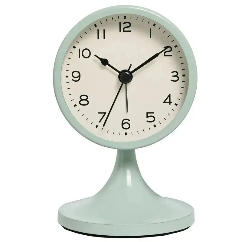 Vintage Alarm Clock | Metal | Silent Quartz Movement | Retro Desktop Design | Home Decor | Lologe