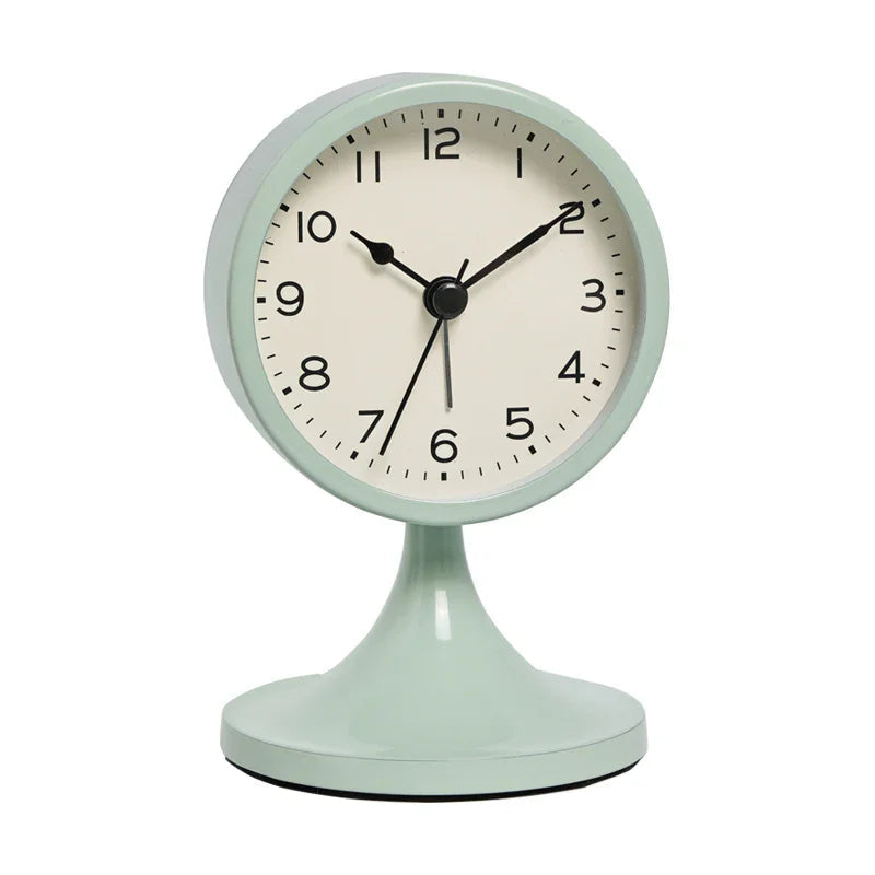 Vintage Alarm Clock | Metal | Silent Quartz Movement | Retro Desktop Design | Home Decor | Lologe