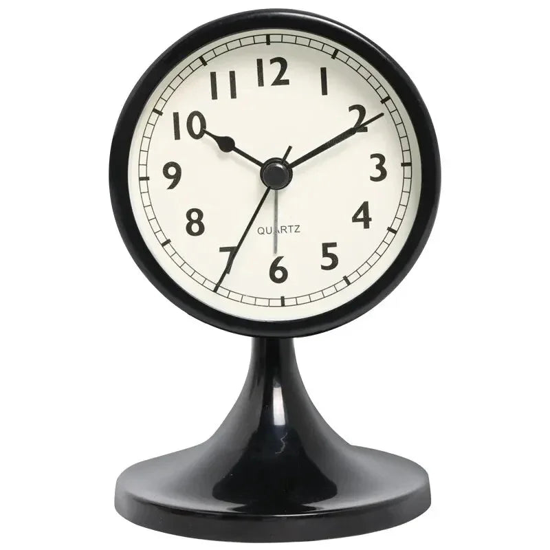 Vintage Alarm Clock | Metal | Silent Quartz Movement | Retro Desktop Design | Home Decor | Lologe