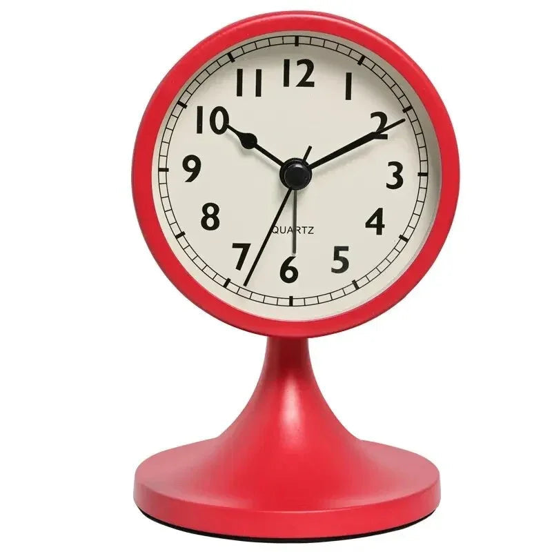 Vintage Alarm Clock | Metal | Silent Quartz Movement | Retro Desktop Design | Home Decor | Lologe