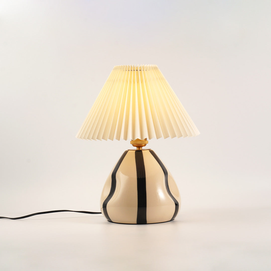 Ceramic Table Lamp | Vintage Accent Lighting for Bedroom & Living Room | Lologe