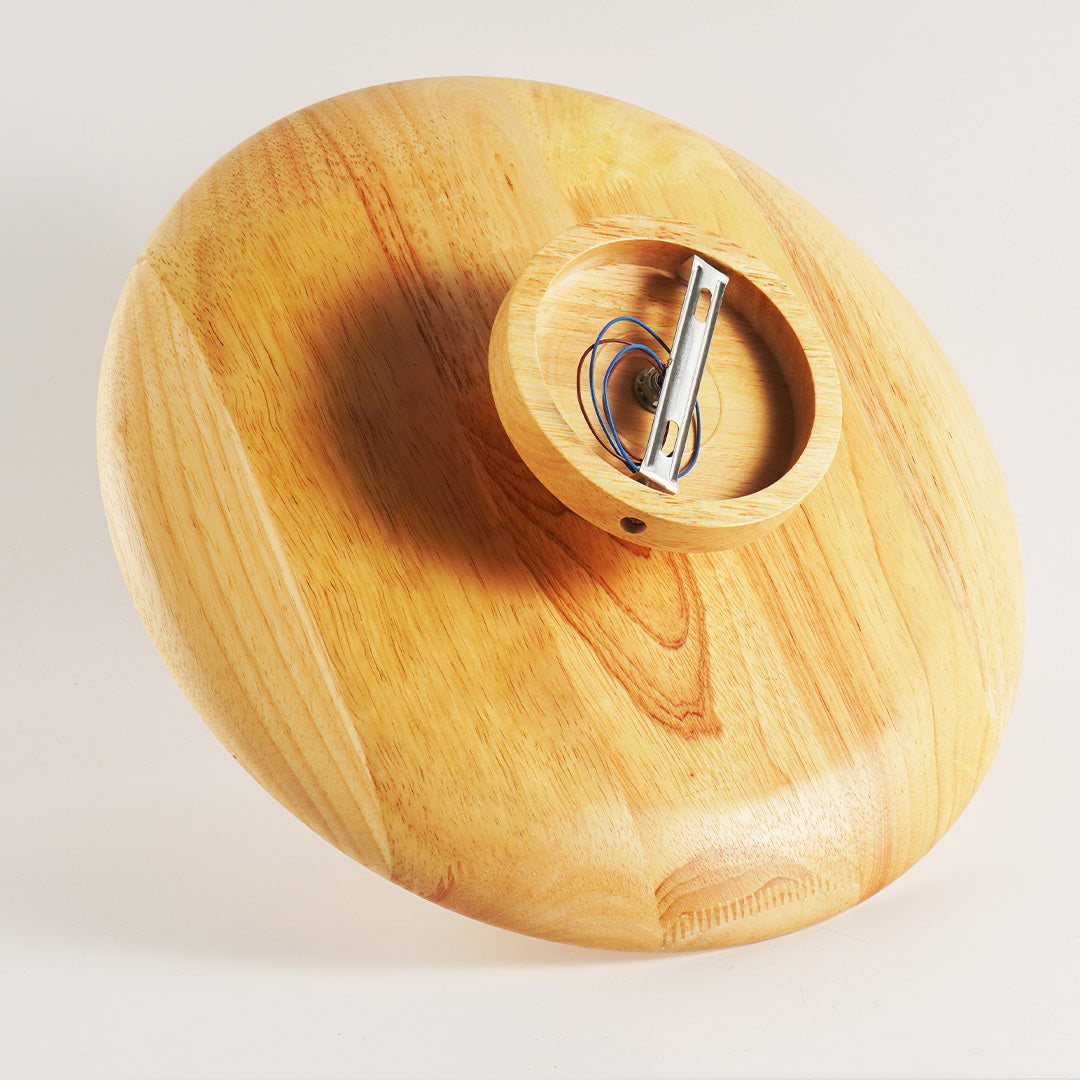 Wood Ceiling Light | Vintage Flush Mount Fixture for Bedroom & Living Room | Lologe