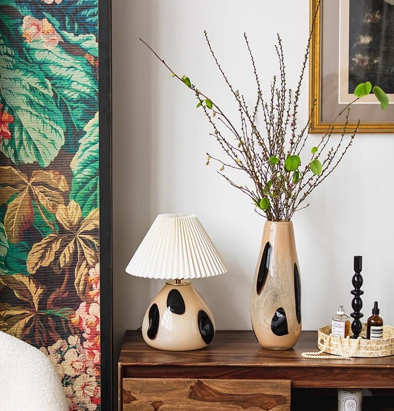 Ceramic Table Lamp | Vintage Accent Lighting for Bedroom & Living Room | Lologe