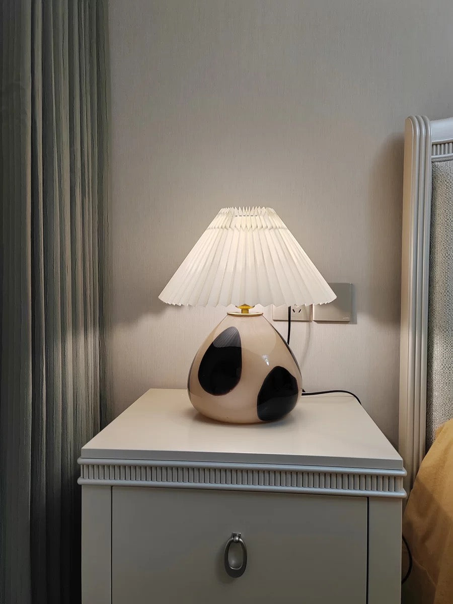 Ceramic Table Lamp | Vintage Accent Lighting for Bedroom & Living Room | Lologe