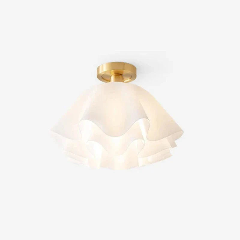 White Flower Ceiling Light | Vintage Floral Flush Mount Lighting | Lologe