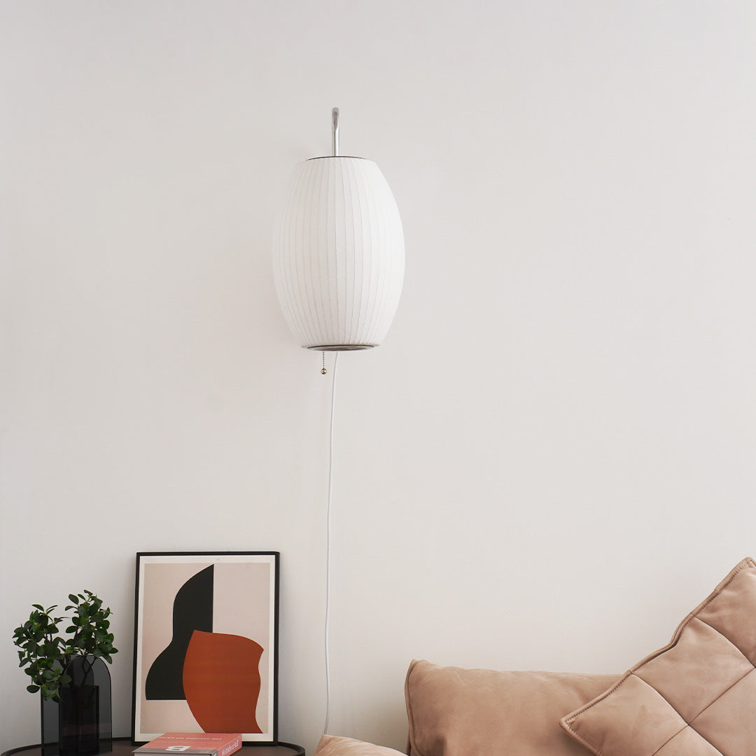 Silk Wall Lamp | Wabi-Sabi Sconce for Bedroom & Hallway Lighting | Lologe