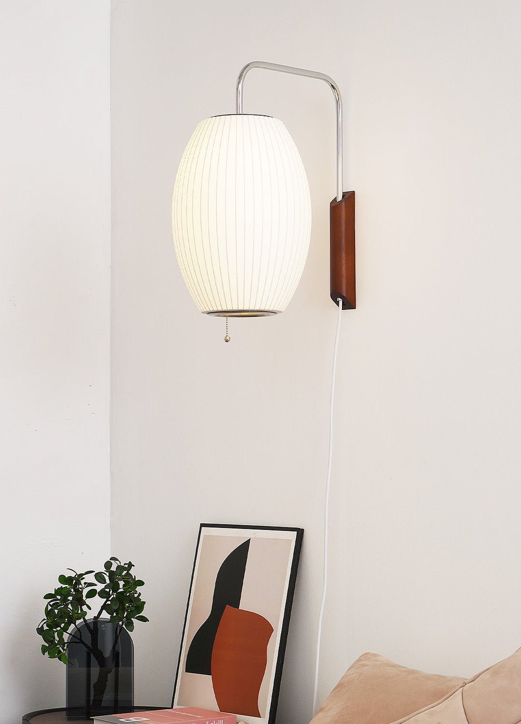 Silk Wall Lamp | Wabi-Sabi Sconce for Bedroom & Hallway Lighting | Lologe