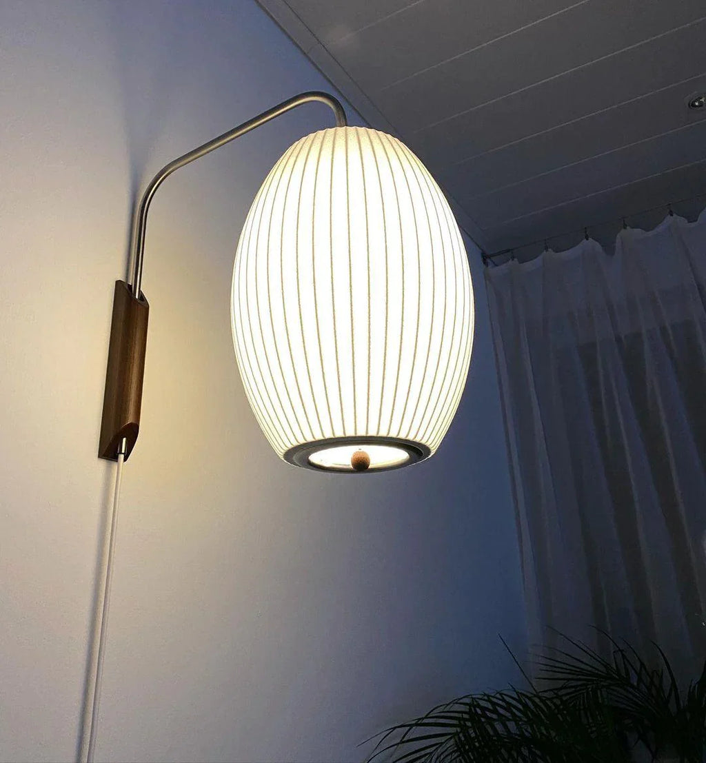 Silk Wall Lamp | Wabi-Sabi Sconce for Bedroom & Hallway Lighting | Lologe