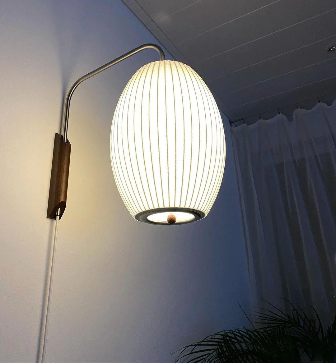 Silk Wall Lamp | Wabi-Sabi Sconce for Bedroom & Hallway Lighting | Lologe