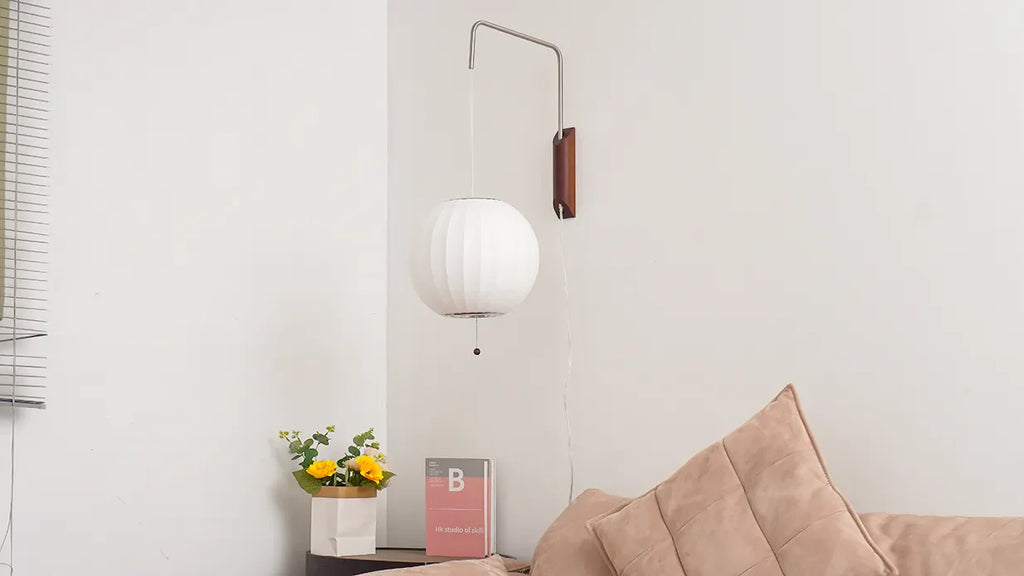 Silk Wall Lamp | Wabi-Sabi Sconce for Bedroom & Hallway Lighting | Lologe
