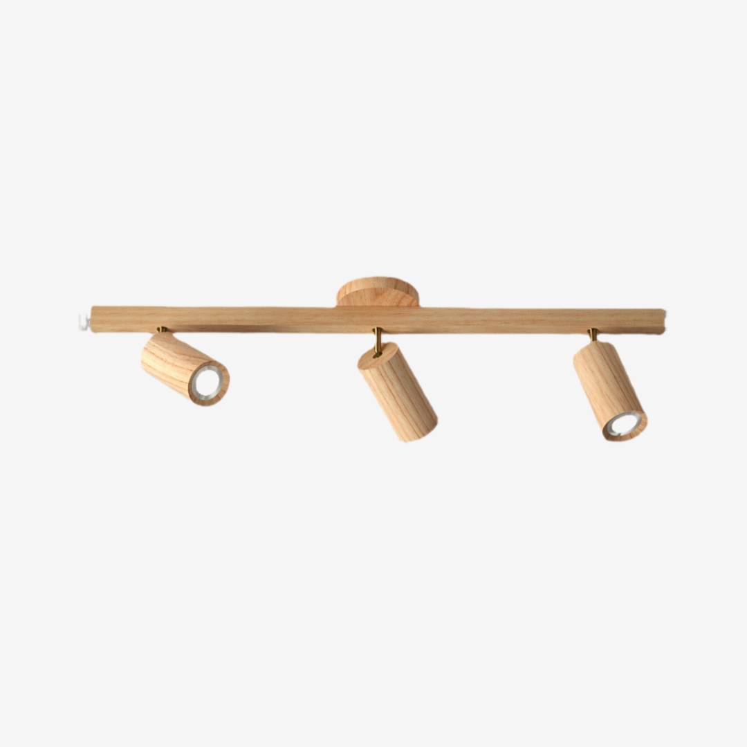Wood Grain Track Light | Adjustable Ceiling Lighting for Living Room | Lologe