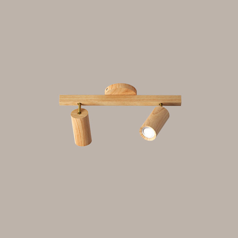 Wood Grain Track Light | Adjustable Ceiling Lighting for Living Room | Lologe