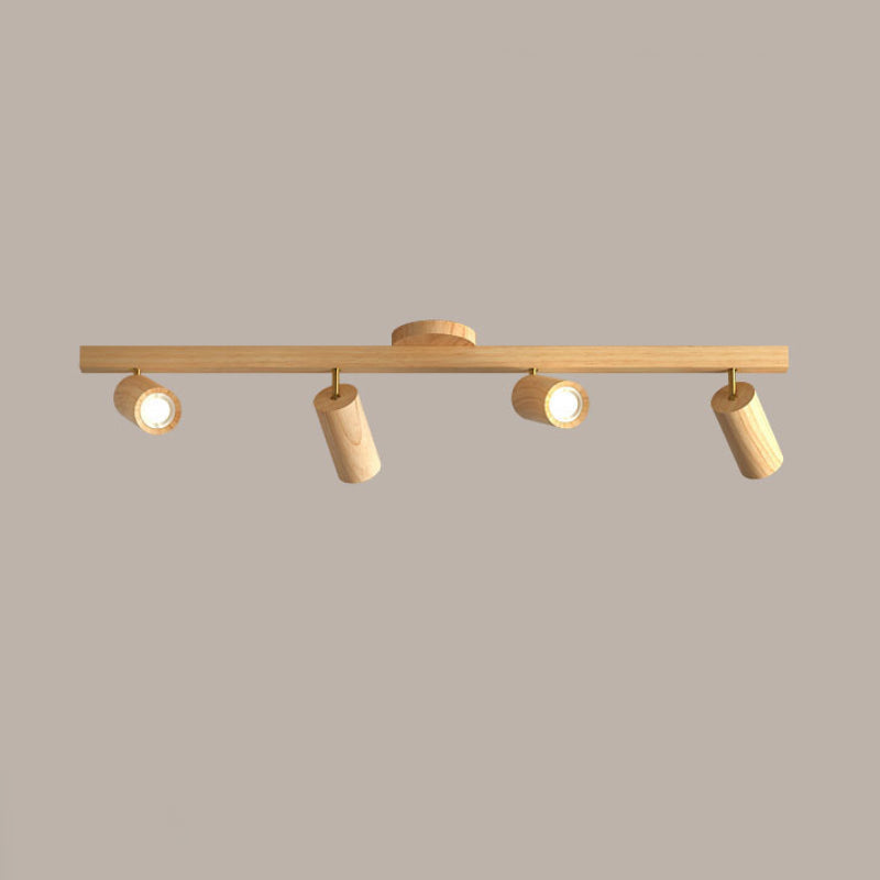 Wood Grain Track Light | Adjustable Ceiling Lighting for Living Room | Lologe