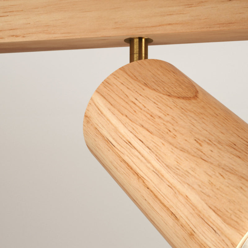 Wood Grain Track Light | Adjustable Ceiling Lighting for Living Room | Lologe
