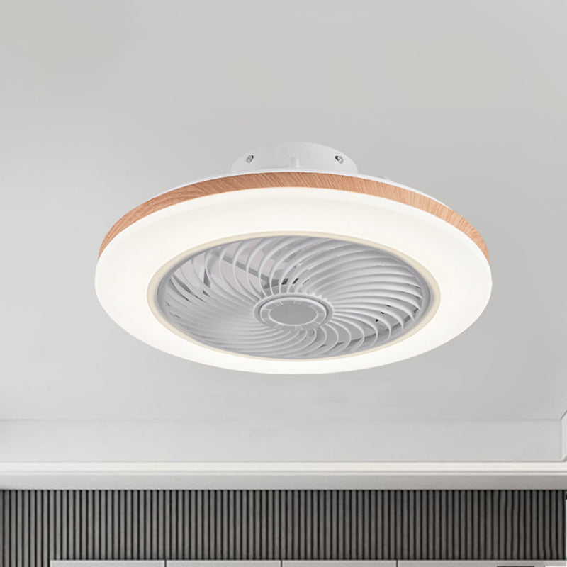 Modern Wood Geometric LED Ceiling Fan Light | Semi-Flush Mount | Lologe
