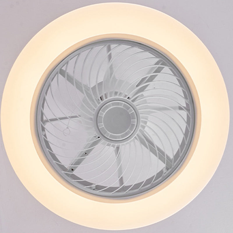 Modern Wood Geometric LED Ceiling Fan Light | Semi-Flush Mount | Lologe