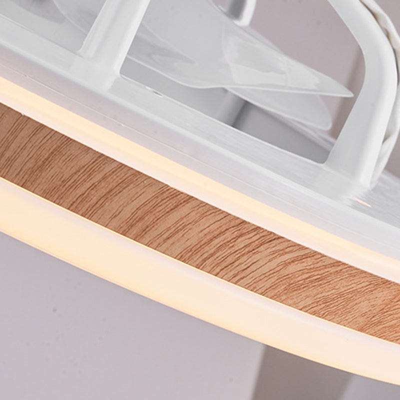 Modern Wood Geometric LED Ceiling Fan Light | Semi-Flush Mount | Lologe
